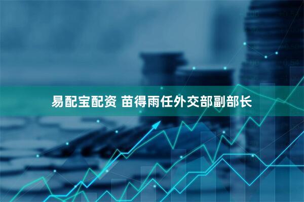 易配宝配资 苗得雨任外交部副部长